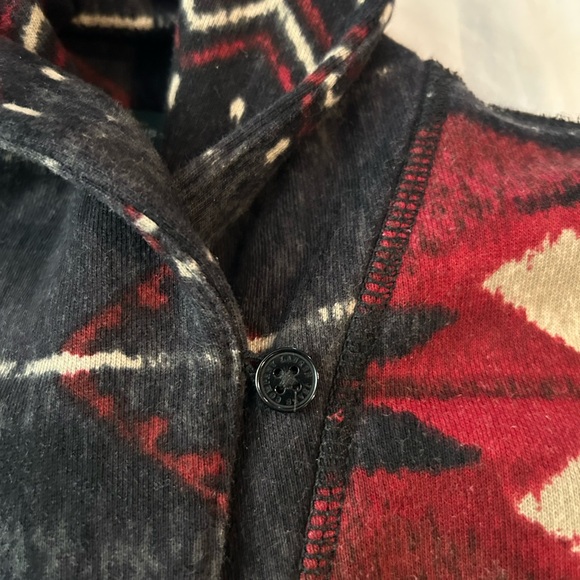 RALPH LAUREN Aztec Southwestern Print Fleece Jacket Blazer Cardigan L-2X - Picture 8 of 13